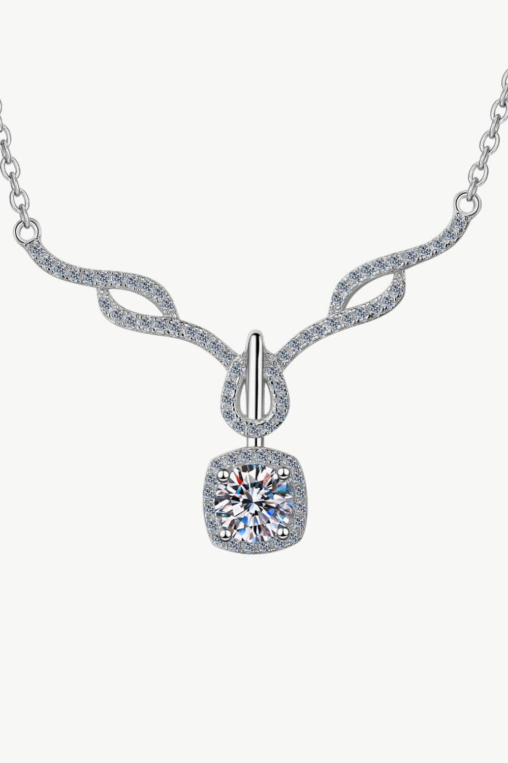 Right On Trend Moissanite Pendant Necklace