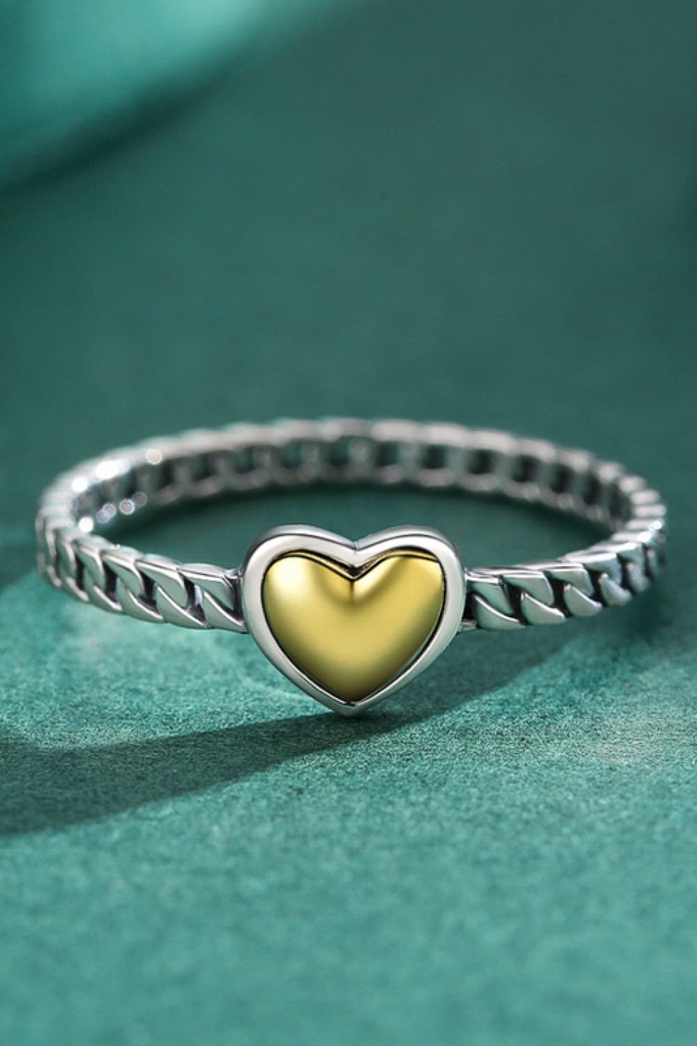 925 Sterling Silver Single Heart Ring