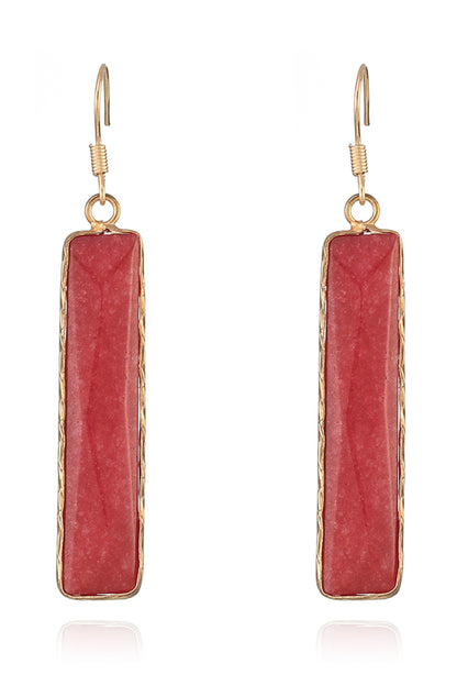 Natural Stone Drop Earrings