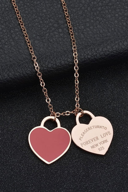 Heart Pendant Stainless Steel Necklace