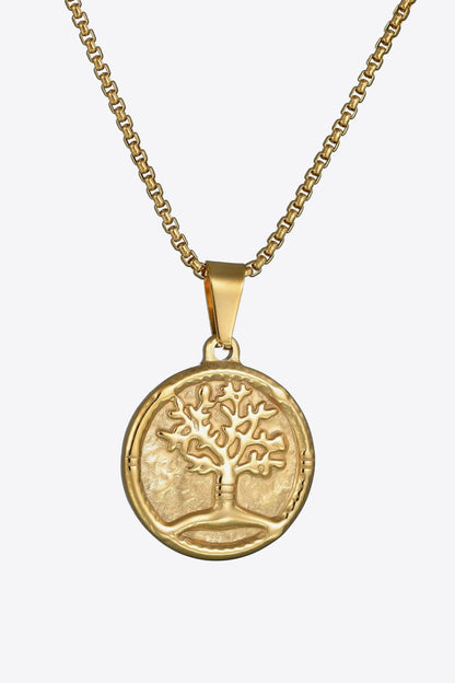 Tree Of Life Pendant Stainless Steel Necklace