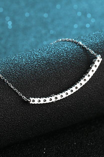 Sterling Silver Curved Bar Necklace