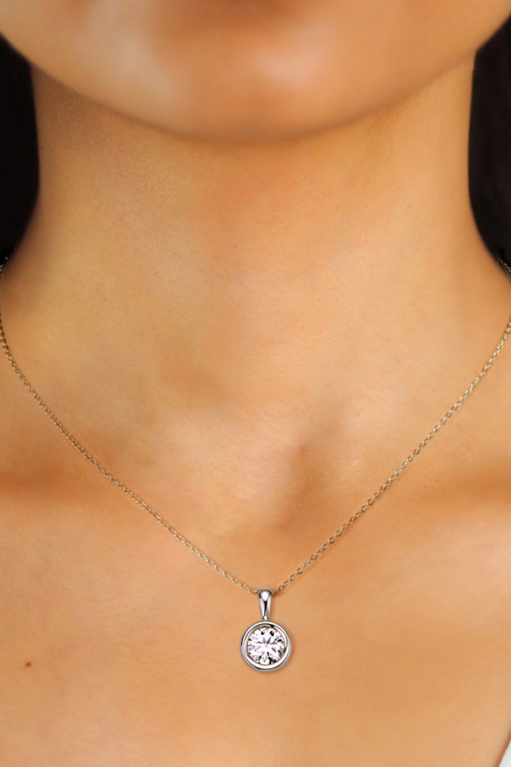 2 Carat Moissanite 925 Sterling Silver Necklace