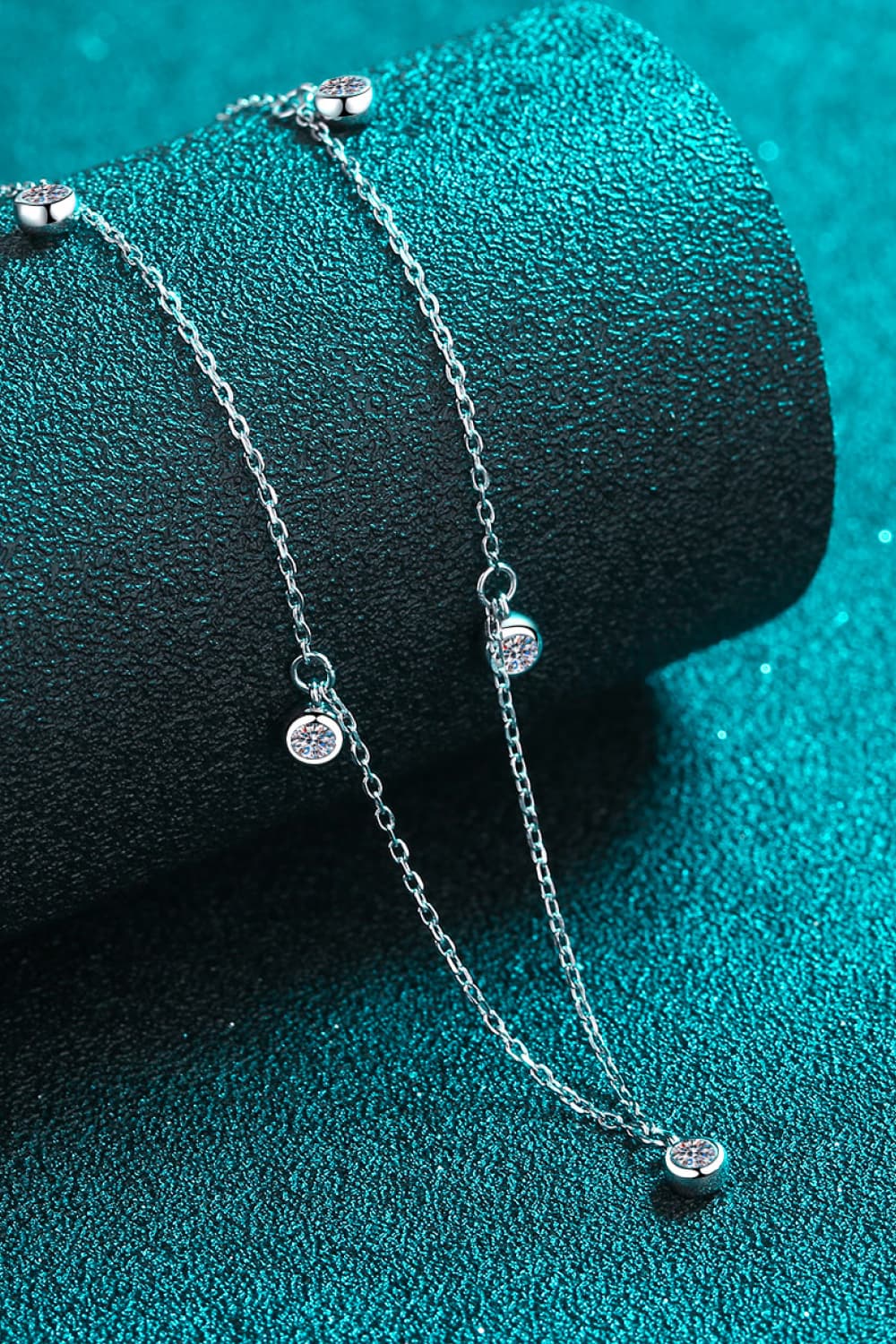 Moissanite Rhodium-Plated Necklace