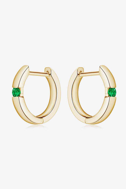 Lab-Grown Emerald Earrings